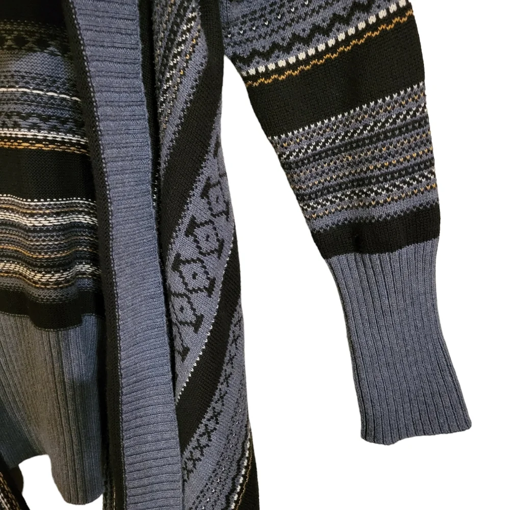 Sundance Blue Striped Knit Cardigan Sweater